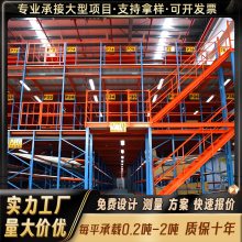 仓储阁楼钢平台搭建室内复式层多层储物阁楼货架设计定制货架平台