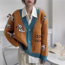 服装店毛衣 实体店面卖毛衣 品质好的加厚款 圆领女式针织毛衣 百搭韩版