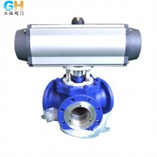 供应Y型气动三通球阀 Y型三通球阀Q642F-16P