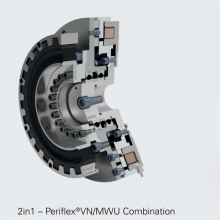 Stromag KHA130 Periflex®VN/IC紧凑型联轴器/离合器组合用于空压机