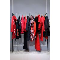 卡拉贝斯广州服装品牌批发折扣女装 深圳那有批发尾货市场橘色雪纺衫