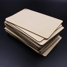 供應(yīng)【竹木工坊】不規(guī)則形狀空白DIY明信片材料 優(yōu)質(zhì)椴木激光材料板定制