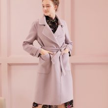 羊毛呢大衣女装中长款2020新款冬季赫本风过膝双面呢子外套 义乌 意澳女装 天兰天尾货 大衣 品