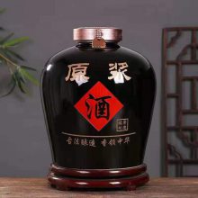 棕色瓷酒瓶 五斤礼盒装陶瓷酒瓶 定制