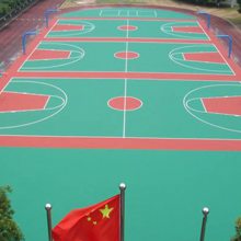 承接北京塑胶球场工程 新***塑胶硅PU篮球场