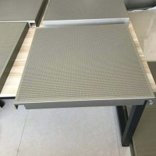 2.0银灰色铝单板吊顶 勾搭铝单板吊顶
