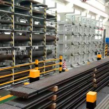 圆钢存放用伸缩悬臂货架日常使用