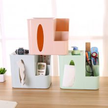 家用抽纸盒简约多功能抽纸筒客厅塑料餐巾盒桌面纸巾整理收纳盒