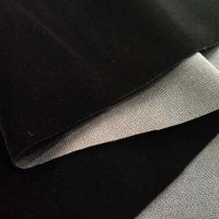 ***涤纶黑色绒布针织底单面绒布平板植绒布面料150cm170gsm