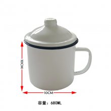 彩色方形把加厚搪瓷杯创意珐琅杯子怀旧复古搪瓷缸支持定制印logo