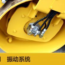 洛阳 路通重工路面机械3.5吨双钢轮压路机单轮振动路面泥土压实机