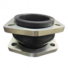 菱形法兰快速橡胶软连接 可曲挠橡胶接头避震喉膨胀节柔性减震器