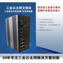 正维通信千兆2光8电以太网工业光纤交换机-WISE6000B-2GS-8T-WR