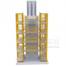 墩柱施工安全爬梯 固定式直爬梯 拆装式安全爬梯 汉坤实业