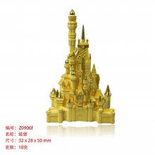 迪士尼城堡黄金摆件 足金999打造 梦幻城堡造型