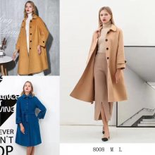 欧美纯色高端品牌金叶德双面羊绒大衣品牌折扣批发广州女装批发服装一手货源