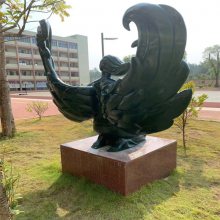 中山恒创玻璃钢雕塑 天使人物人像雕塑 校园景观标志雕塑定制 雕塑厂家