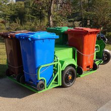 新能源电动双桶垃圾运输车 不锈钢双桶垃圾清运车 电动双桶垃圾车