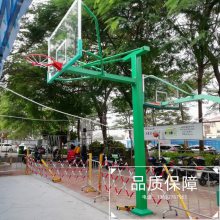 清远学校工厂篮球架悬浮式埋地式安装工厂直销工人现场安装