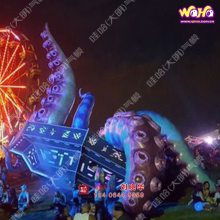 万圣节拱形门仿真八爪鱼气模酒吧入口充气章鱼腿拱门夜店鬼节门头