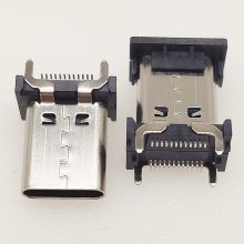 USB TYPE-C 24Pʽĸ ˮƬSMT 180Ƚӿ 6.68mm