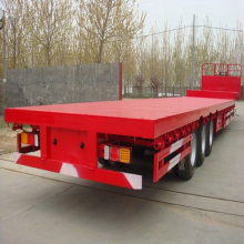 明投 集装箱平板拖车13米承重量大 运输货物装卸方便