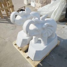 石雕石头***大象 芝麻白大象 石象