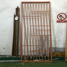 广州广场装饰方管焊接铝窗花 木纹铝窗花定制
