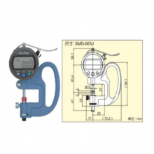 得乐TECLOCK 标准型数显厚度计 数字测厚仪 SMD-540J