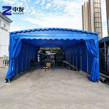 户外专用大型仓库雨蓬 工厂房顶悬空电动雨棚 卸货区遮阳挡雨篷防雨