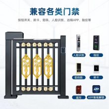 广州小区刷卡玻璃广告门人脸识别感应门 安装维修 智通门控科技