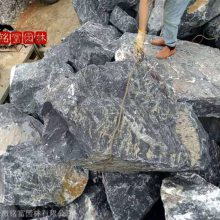 六盘水黑山石基地，贵州假山石，打造庭院水槽草坪石