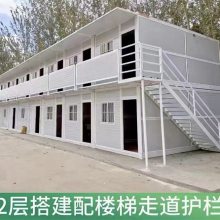 轻钢结构房屋 工地岩棉板箱房 山东标准打包箱工厂找潍坊万隆钢构