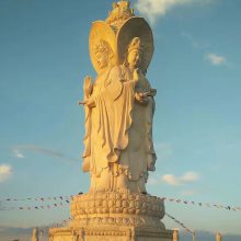 石雕观音汉白玉佛像寺庙供奉花岗岩人物菩萨地藏王送子观音三面佛