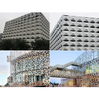 别墅欧式风格门头造型外墙铝单板装饰