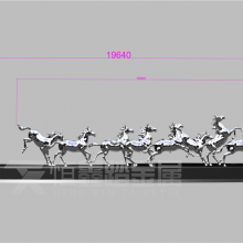 供应不锈钢镜面马雕塑 八匹骏马不锈钢雕塑 骏马奔腾组合造型定做