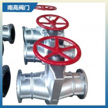 GJ41X-10L DN25 铝合金手动管夹阀 软密封法兰式管夹阀