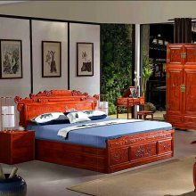 缅花红木大床1.8米双人床三件套款式工厂格名琢世家