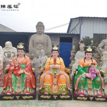 三霄娘娘神像生产厂家 送生奶奶爷佛像 注生娘娘神像 送生爷塑像雕塑