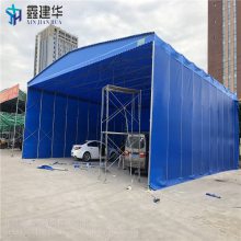 广东湛江仓库遮雨棚伸缩推拉雨棚推拉防雨棚