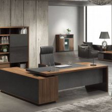 时尚简约现代大班台 新款总裁经理桌 老板办公桌椅定制