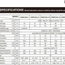 TDK-Lambda HWS15A-3/A HWS15A-5/A AC/DC 开关电源