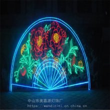 春节庆典场外幕墙灯饰画 幕墙灯 元旦led灯饰画定制