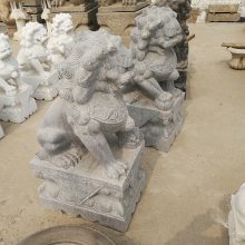 石雕蹲狮 大门口摆件狮子 雕塑摆件石狮子