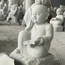 石雕小和尚 广场园林小和尚石雕摆件 小沙弥庭院石雕摆件