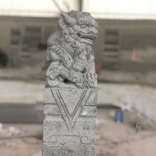 仿古石雕拴马柱青石做旧拴马桩园林石头摆件柱子