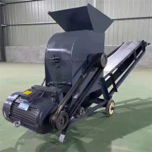 小型粉土机 拖拉机带动皮带碎土机 铲车上料电动输送带泥土打碎机