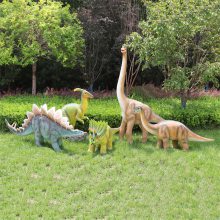 玻璃钢霸王龙雕塑定制,大型恐龙模型道具,景观动物摆件制作厂家