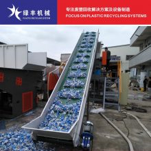 消毒水桶回收加工生产线 消毒水桶破碎清洗设备 铁箍塑料桶回收处理机器