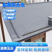 朋莱金属复合瓦 彩色轻质屋面瓦 柔性金属瓦 异型屋面建筑材料 寿命长